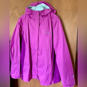 Columbia Omni-Tech Windbreaker Rain Jacket in Two-tone Pink & Purple